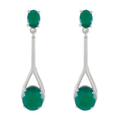 Jiwoo Green Minimal Earrings for Everyday Glam Green Onyx Green Stud